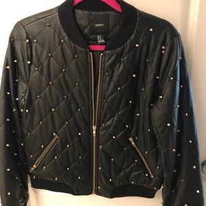 Like new studded bomber jacket!